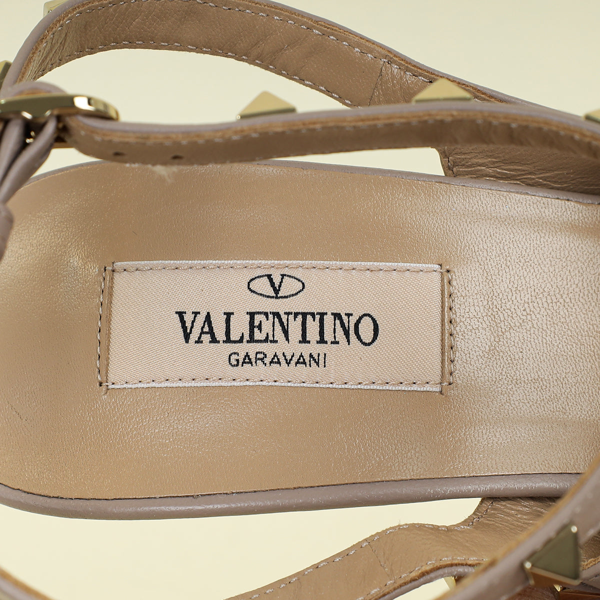 Valentino Poudre Rockstud Caged Ankle Strap 100 Pumps 42
