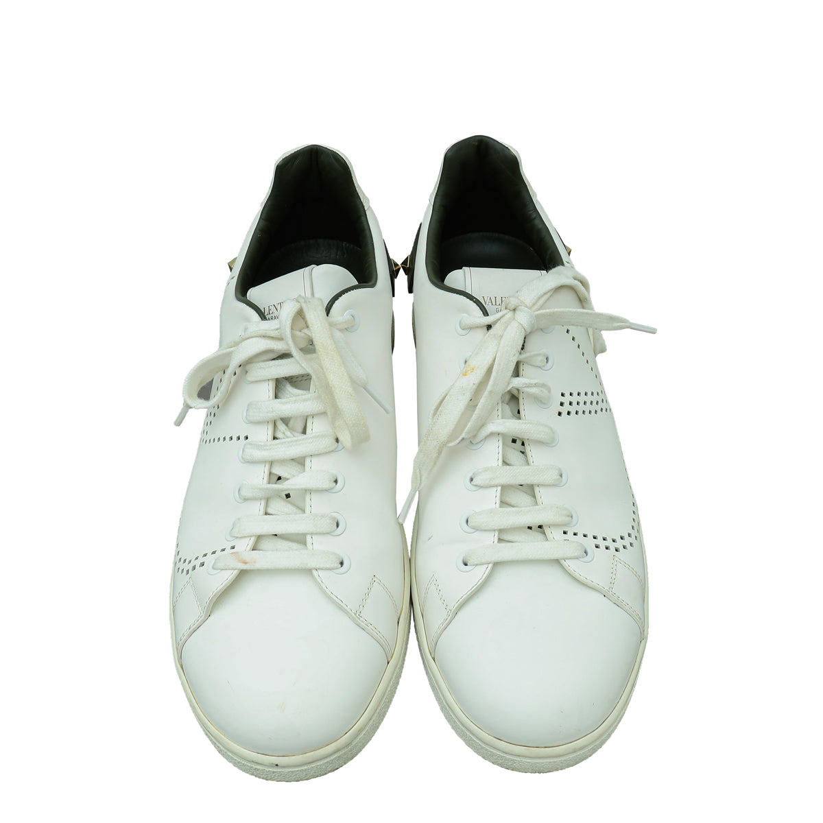 Valentino White Rockstud Backnet Sneaker 42