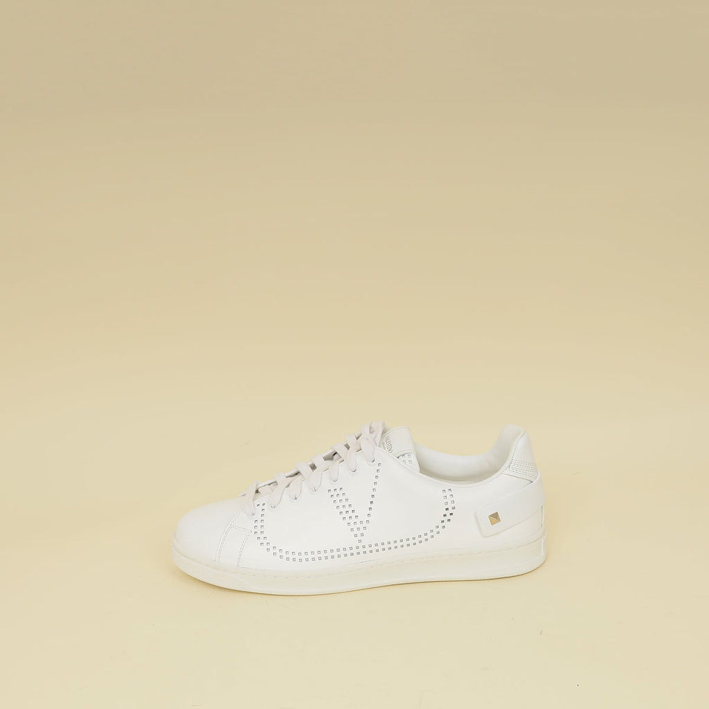 Valentino White VLOGO Backnet Sneakers 42