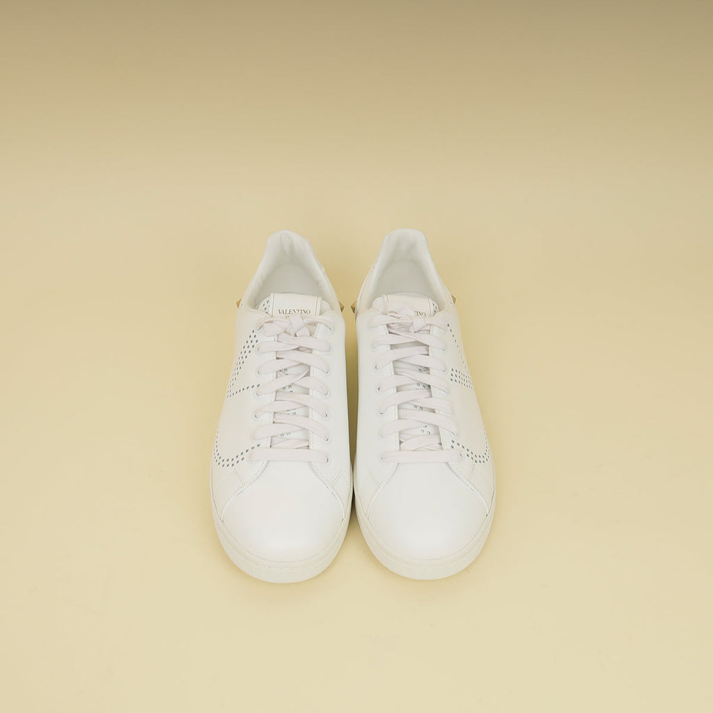 Valentino White VLOGO Backnet Sneakers 42