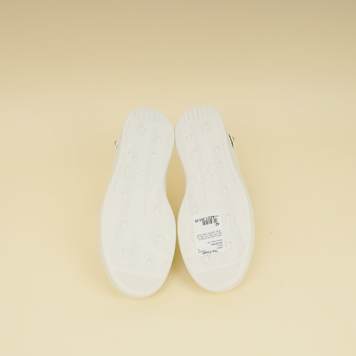 Valentino White VLOGO Backnet Sneakers 42
