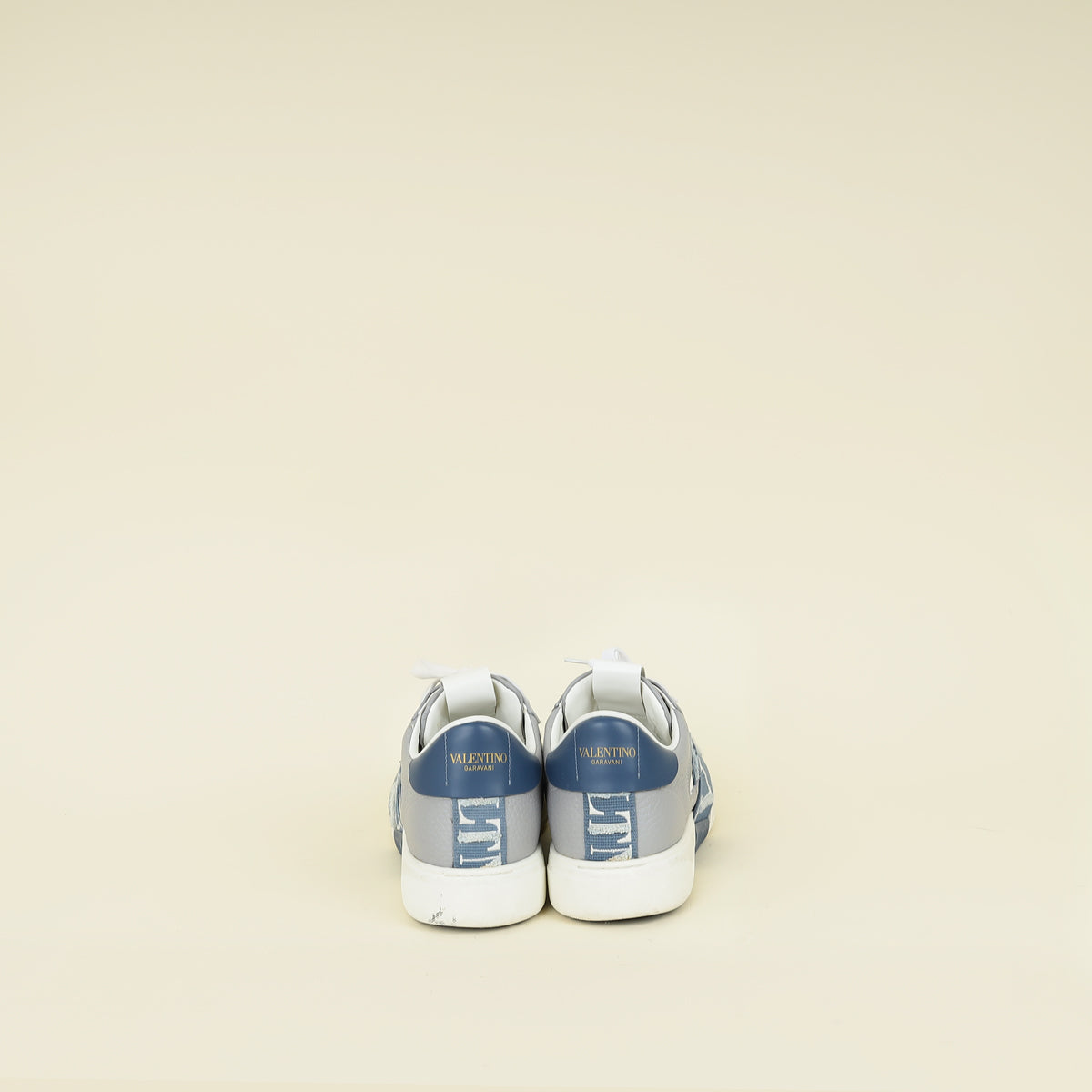Valentino Grey Blue VLTN Logo Sneaker 43.5