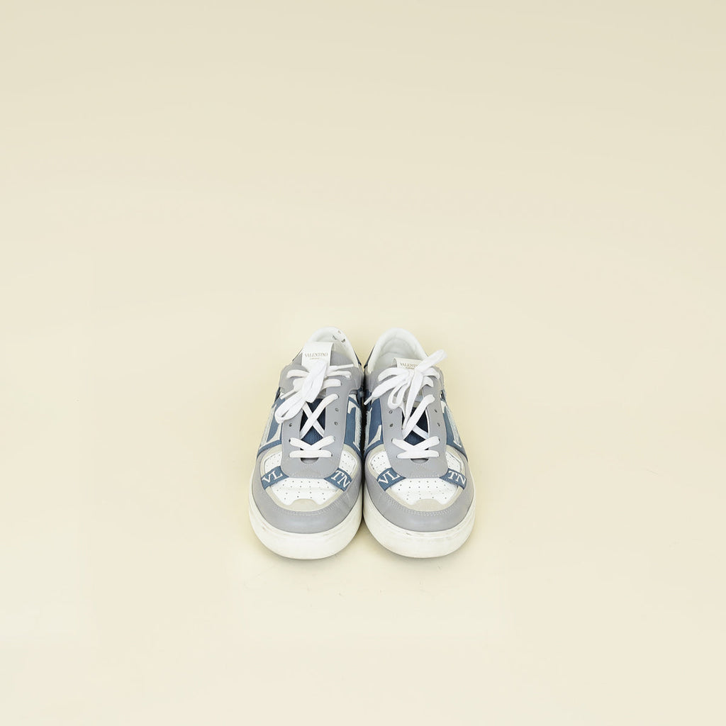 Valentino Grey Blue VLTN Logo Sneaker 43.5