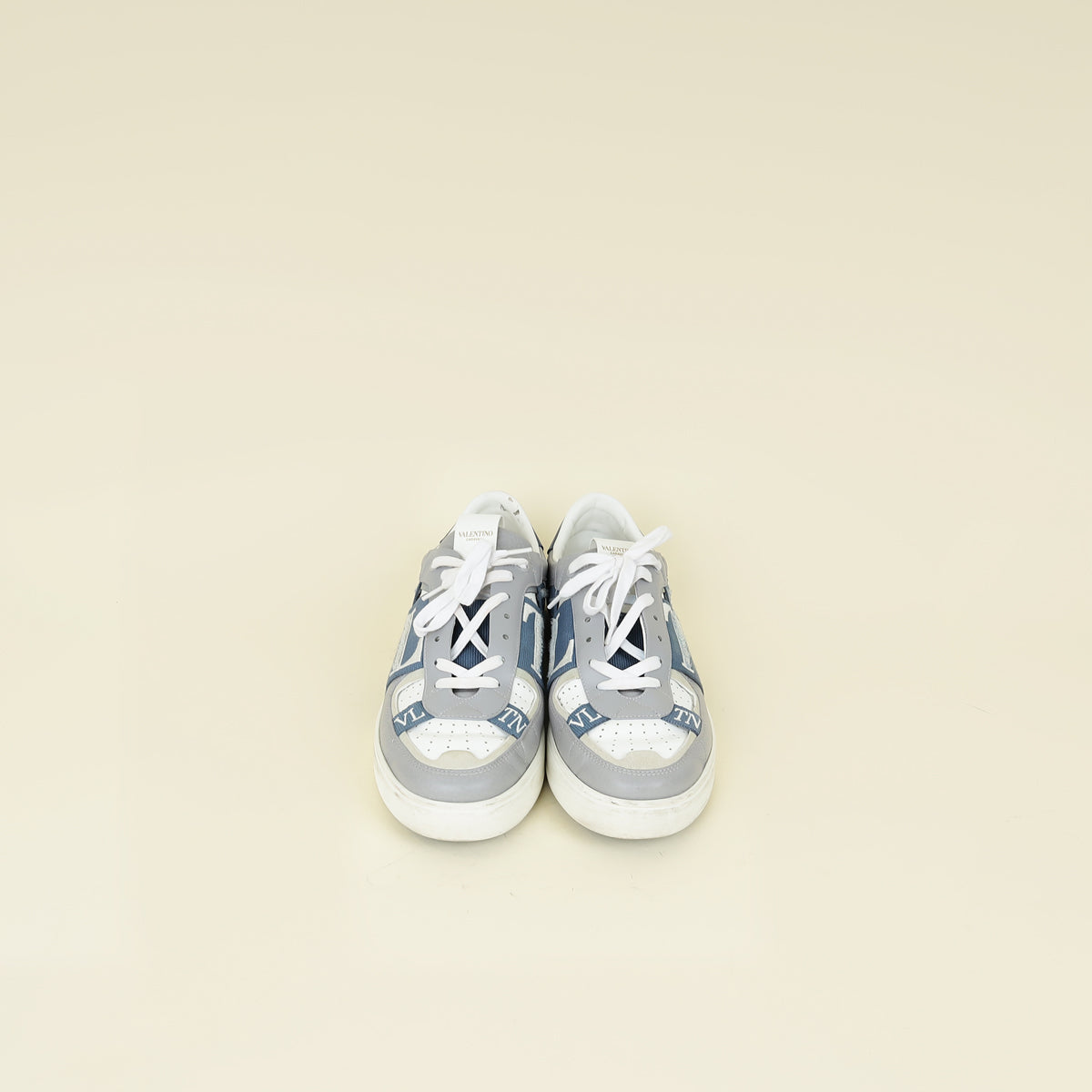 Valentino Grey Blue VLTN Logo Sneaker 43.5