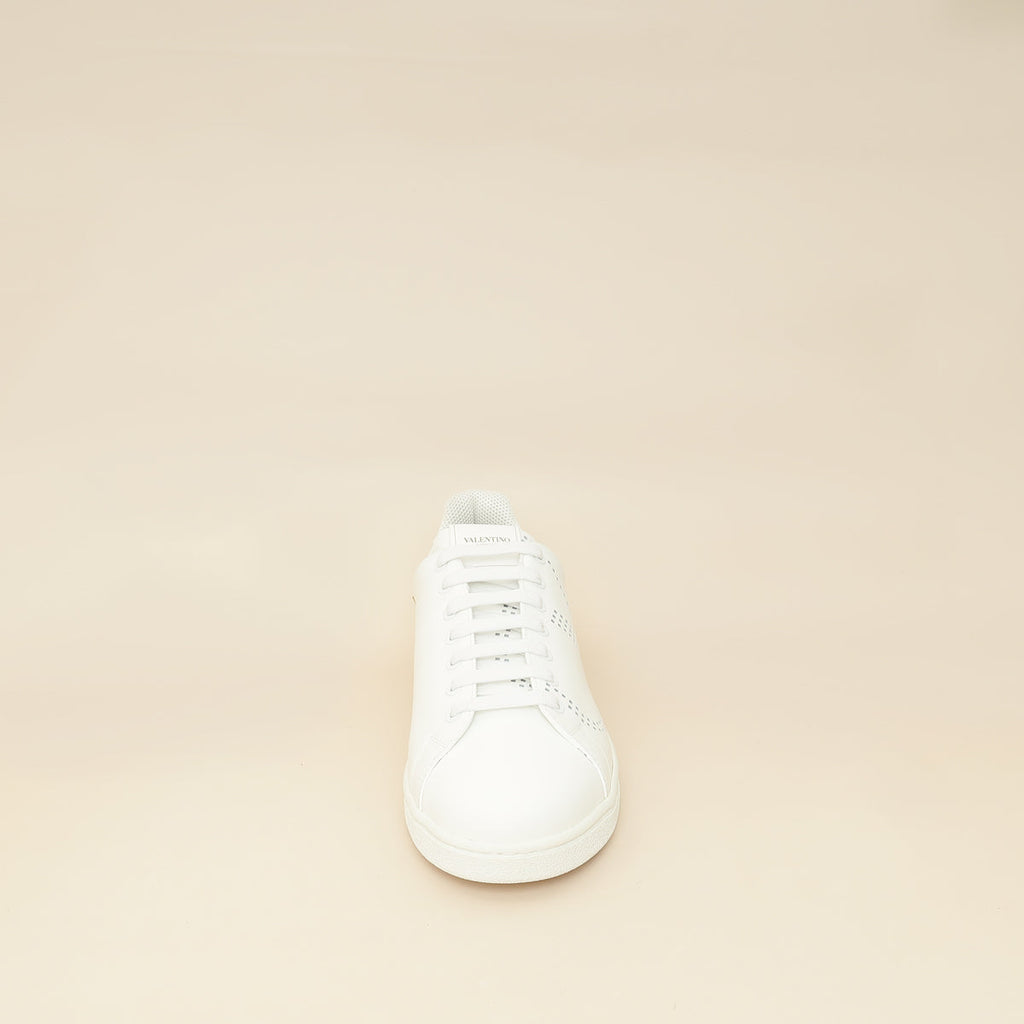 Valentino White Rockstud Backnet Sneaker 43