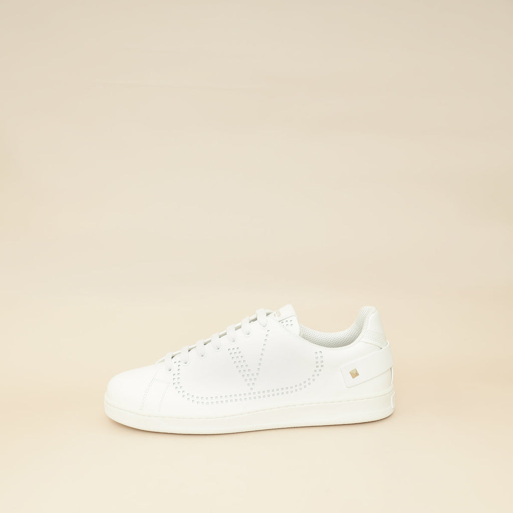 Valentino White Rockstud Backnet Sneaker 43