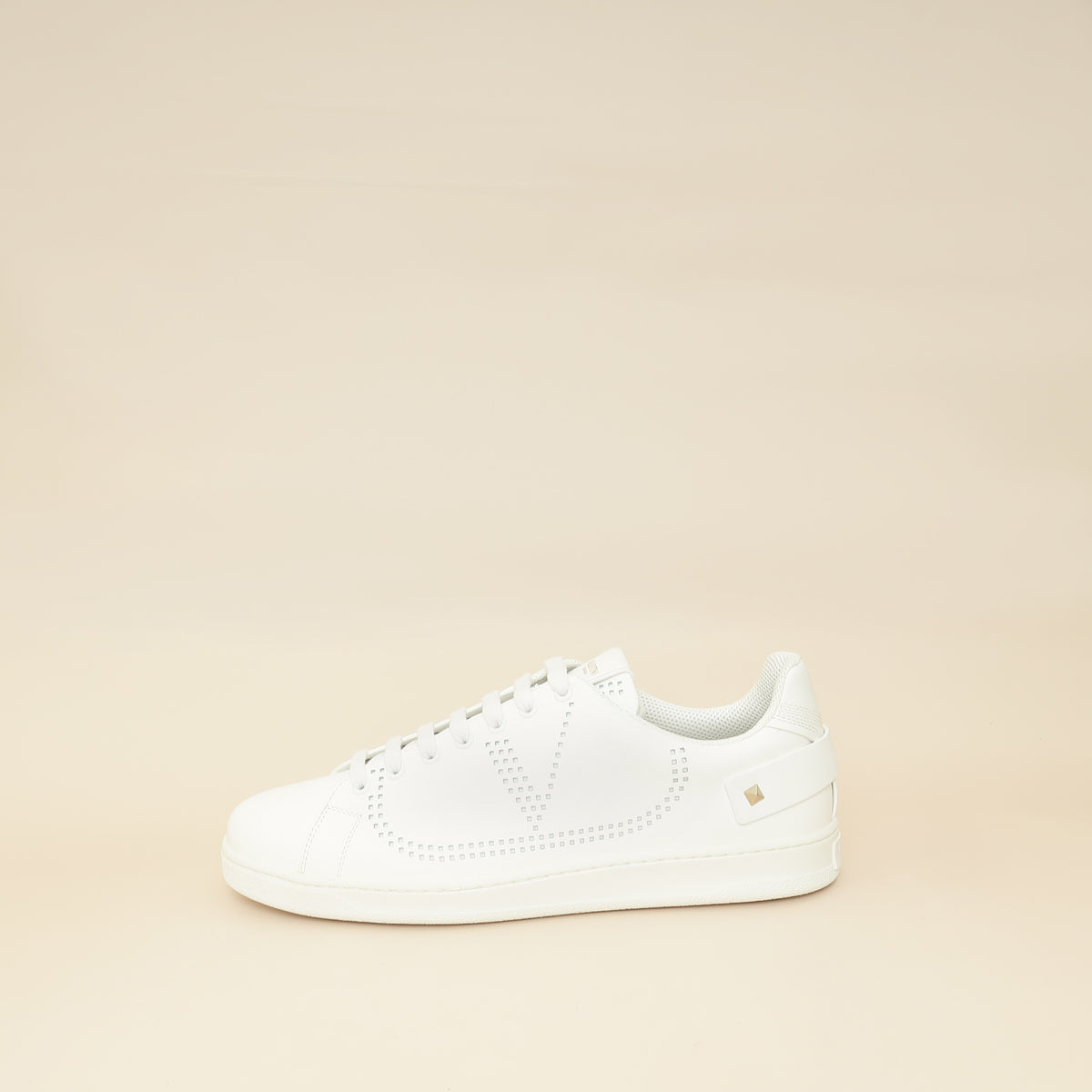 Valentino White Rockstud Backnet Sneaker 43