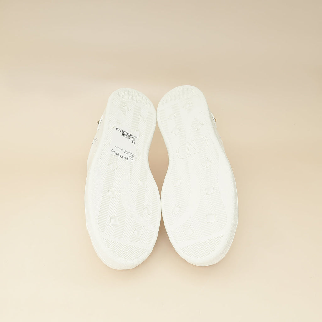 Valentino White Rockstud Backnet Sneaker 43