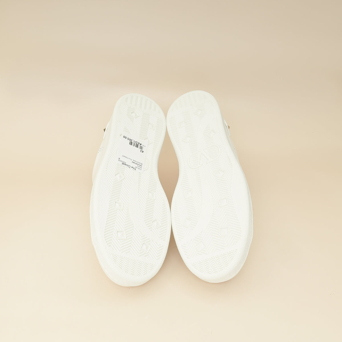 Valentino White Rockstud Backnet Sneaker 43