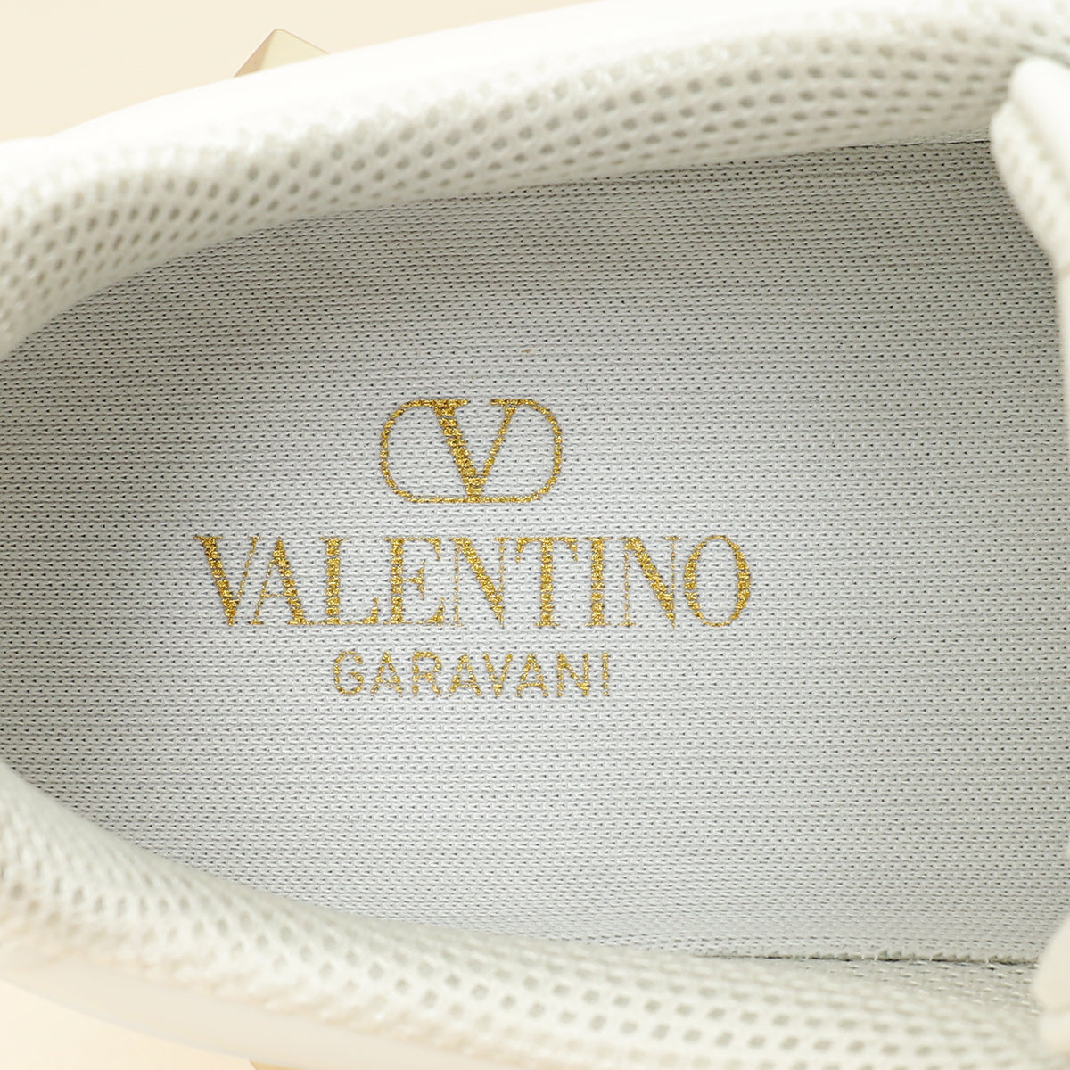 Valentino White Rockstud Backnet Sneaker 43
