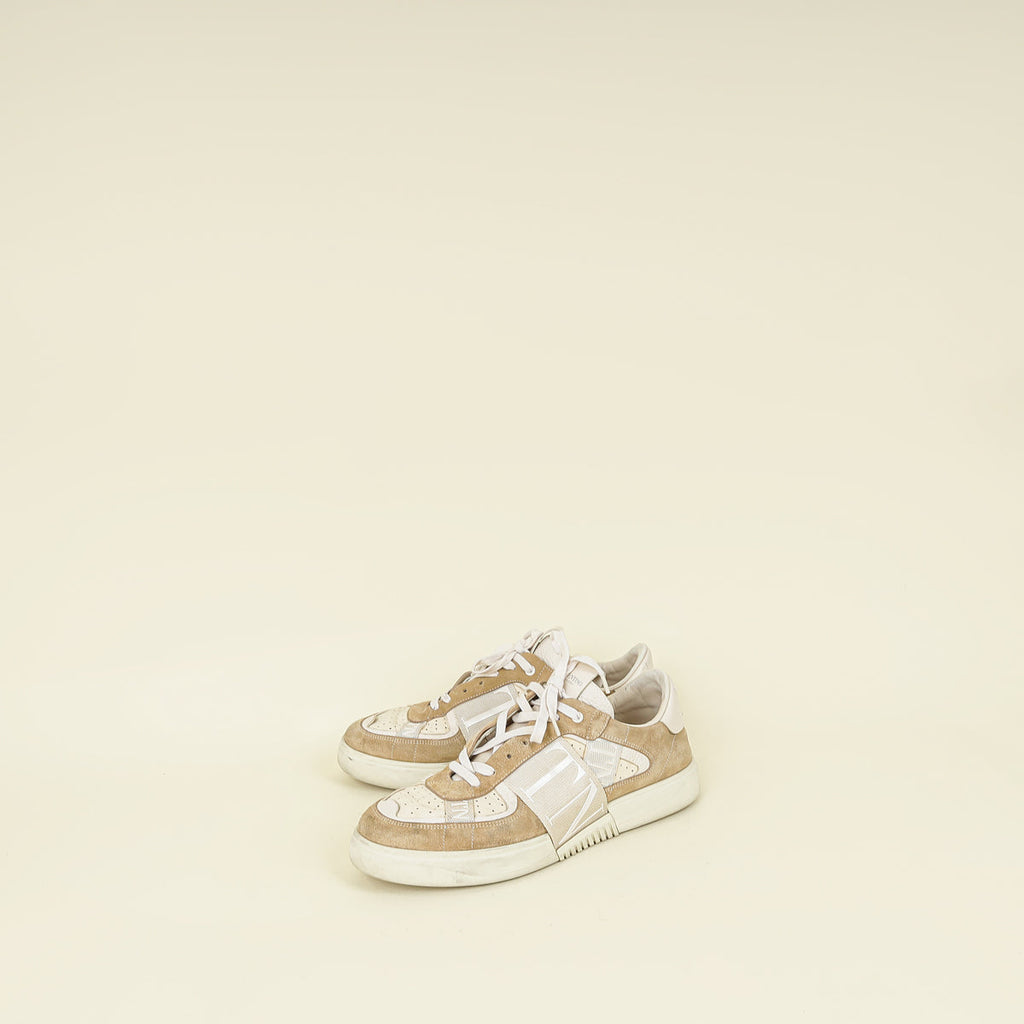 Valentino Beige VLTN Logo Sneaker 44