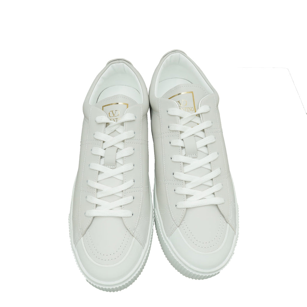 Valentino White Rockstud City Planet Sneaker 44