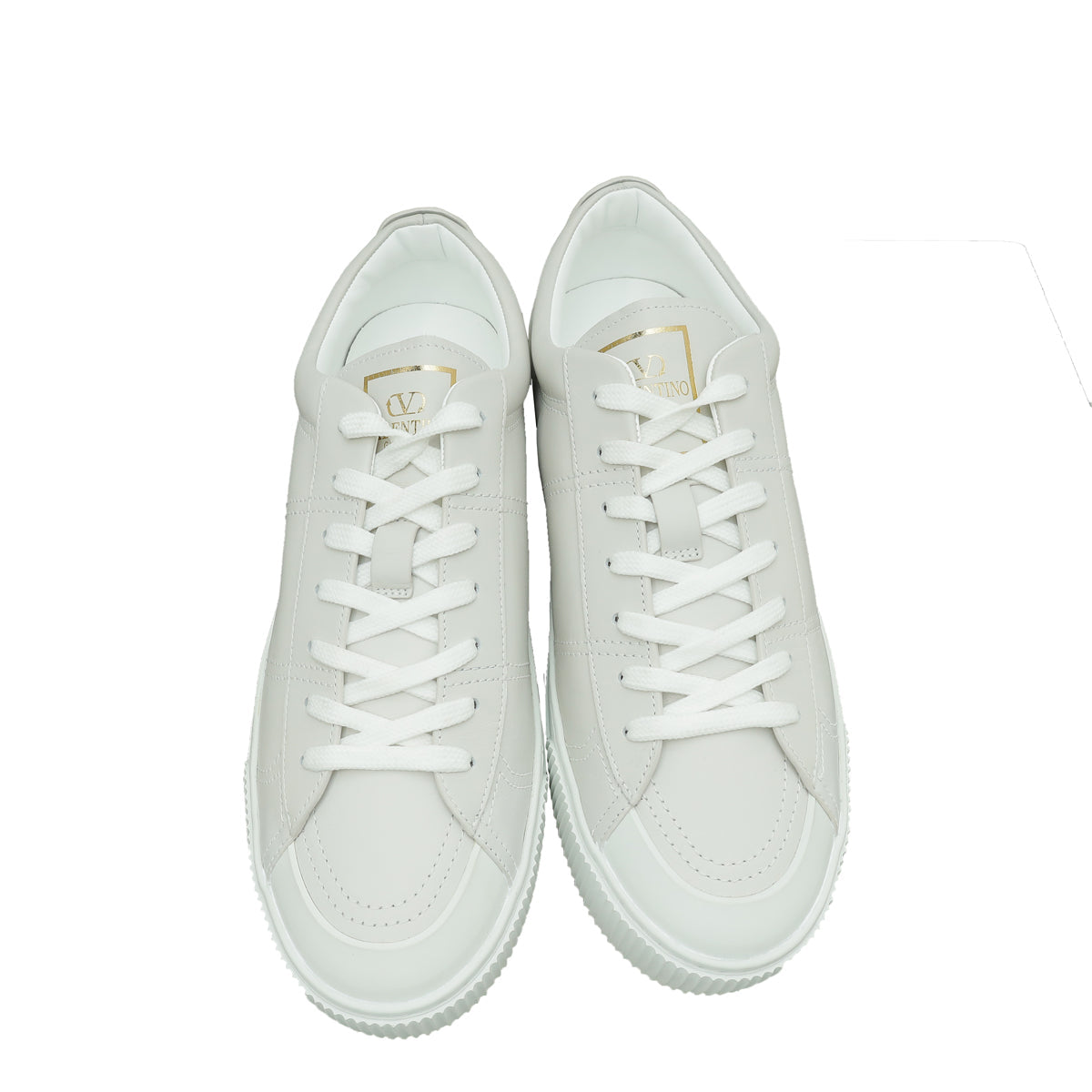 Valentino White Rockstud City Planet Sneaker 44