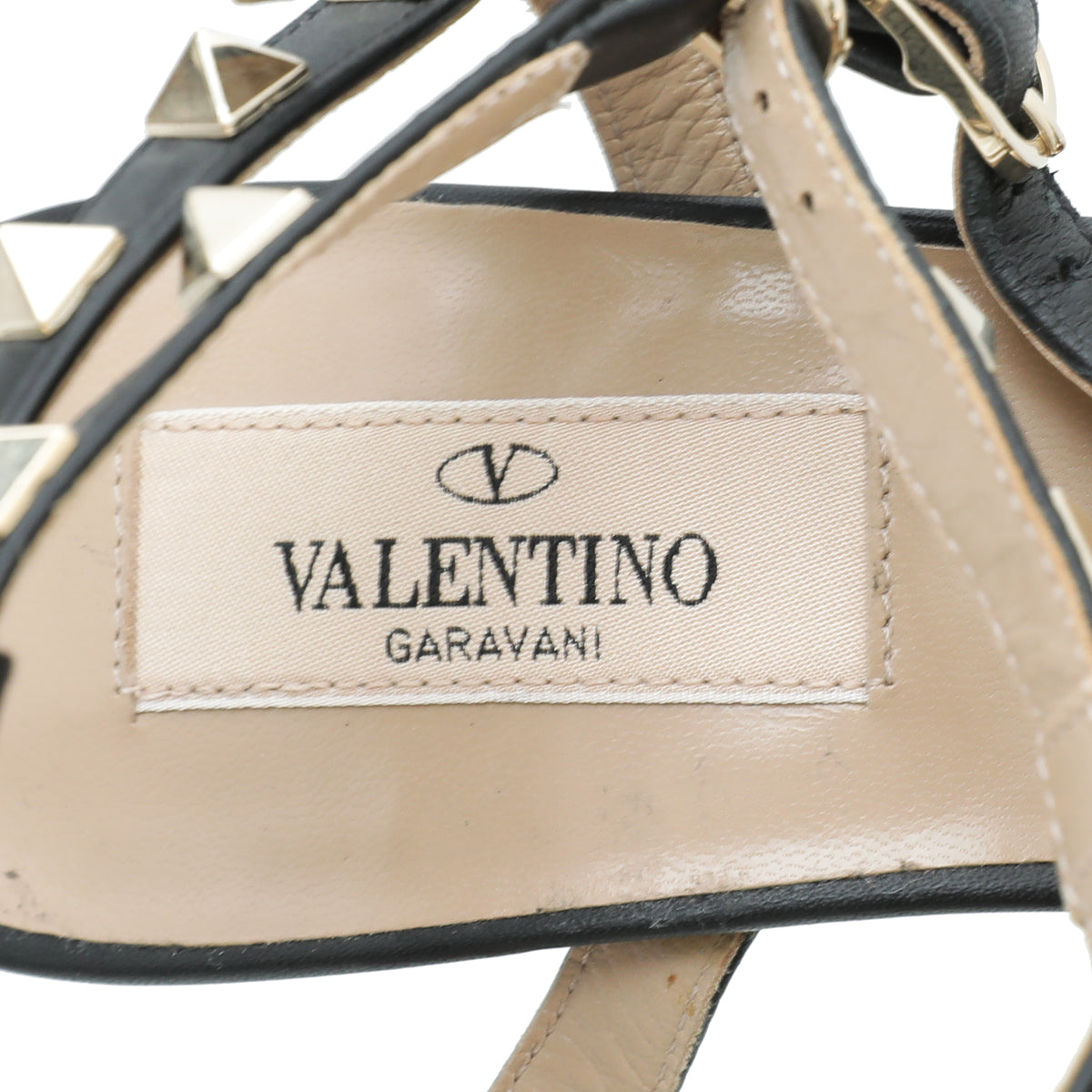 Valentino Black Rockstud Caged 85mm Pump 37.5