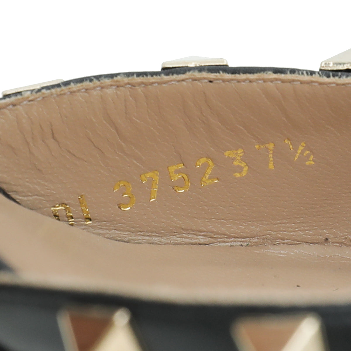 Valentino Black Rockstud Caged 85mm Pump 37.5