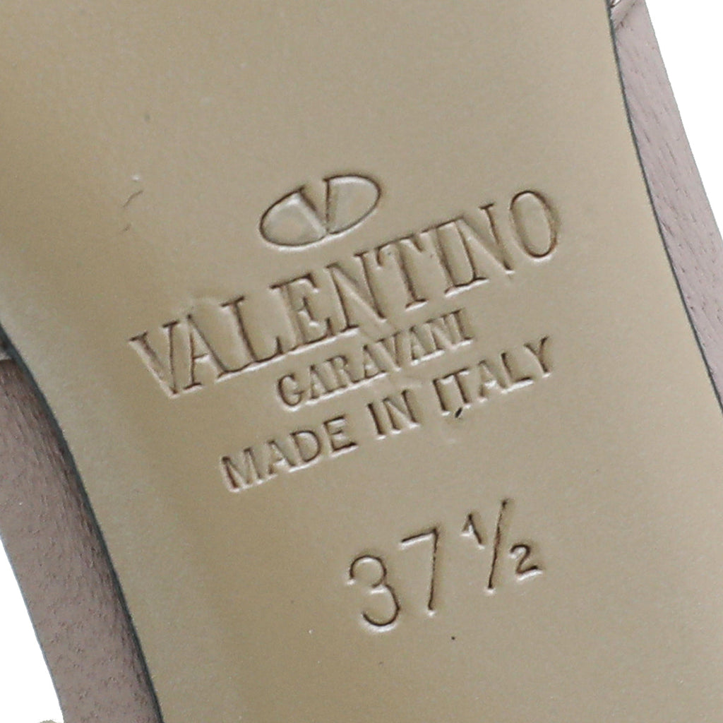 Valentino Blue Rockstud Caged 85mm Pump 37.5