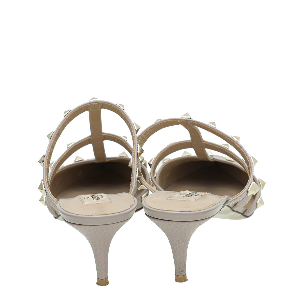 Valentino Poudre Rockstud Caged Mules 39