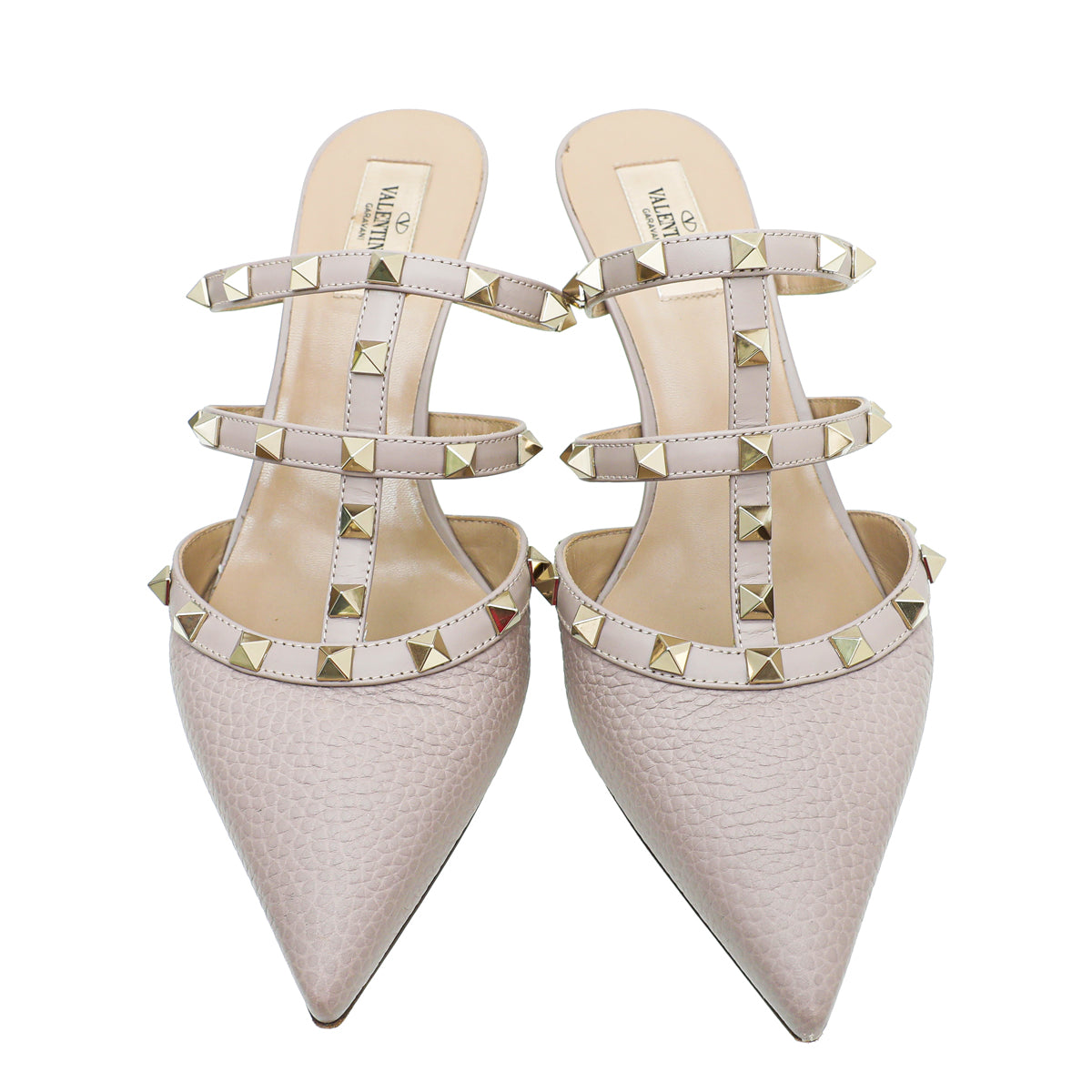 Valentino Poudre Rockstud Caged Mules 39