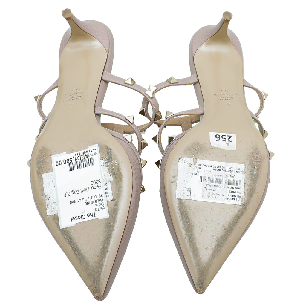 Valentino Poudre Rockstud Caged Mules 39