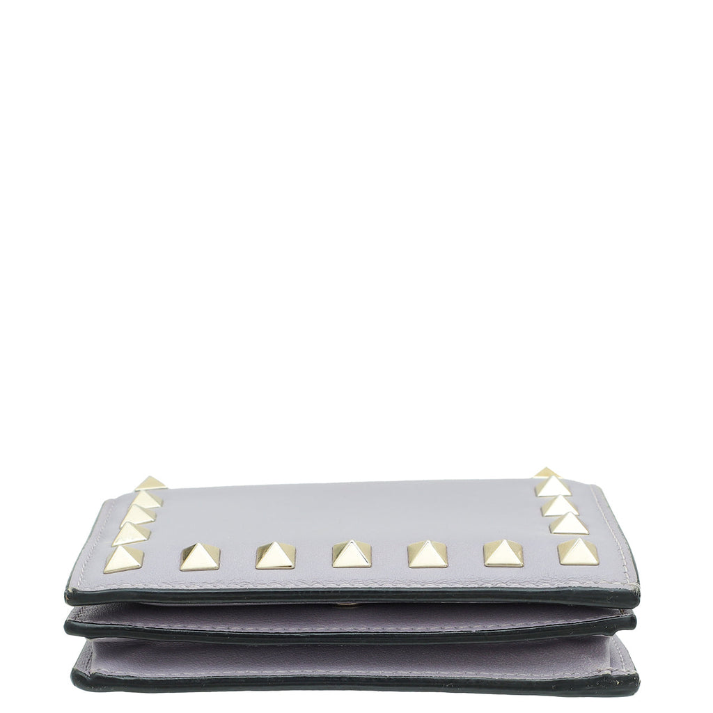 Valentino Light Lavander Small Rockstud  Wallet