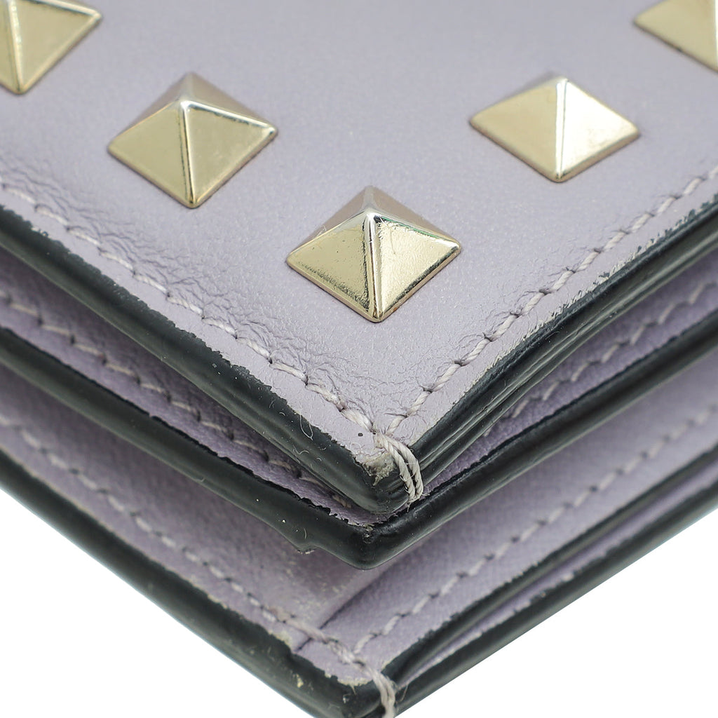 Valentino Light Lavander Small Rockstud  Wallet