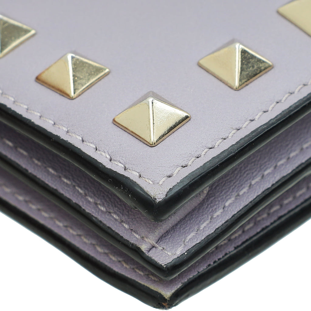 Valentino Light Lavander Small Rockstud  Wallet