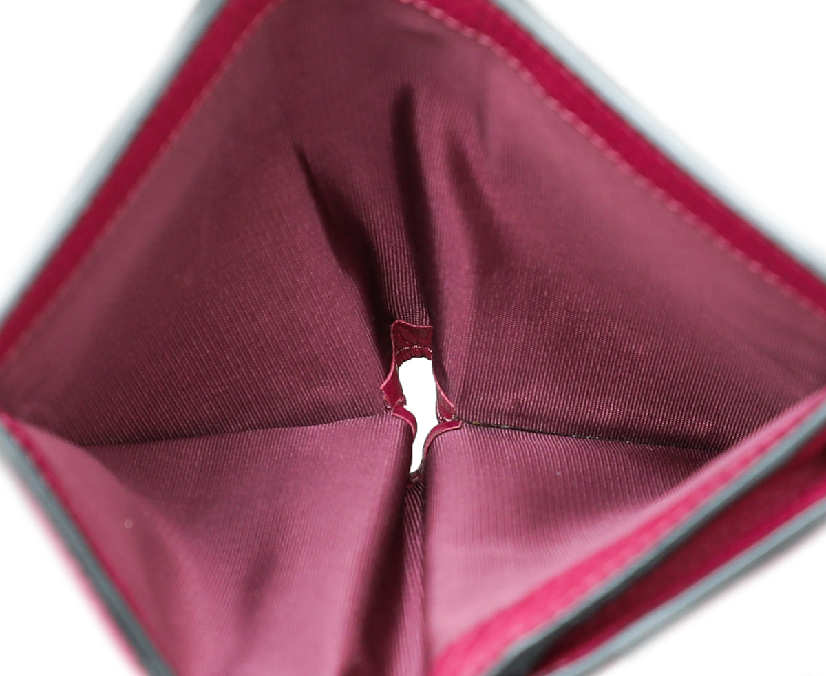 Valentino Fuchsia Rockstud Small French Wallet
