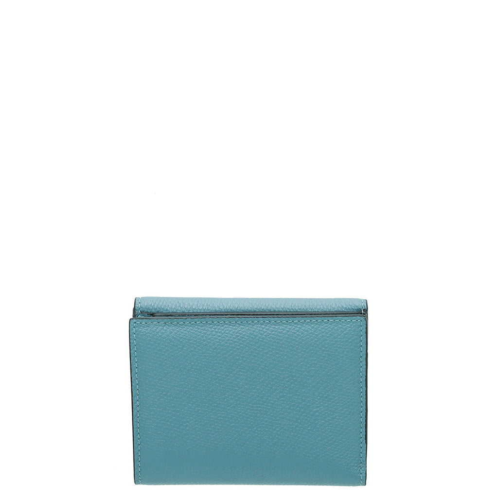 Valentino Grey Vlogo Small Compact Wallet