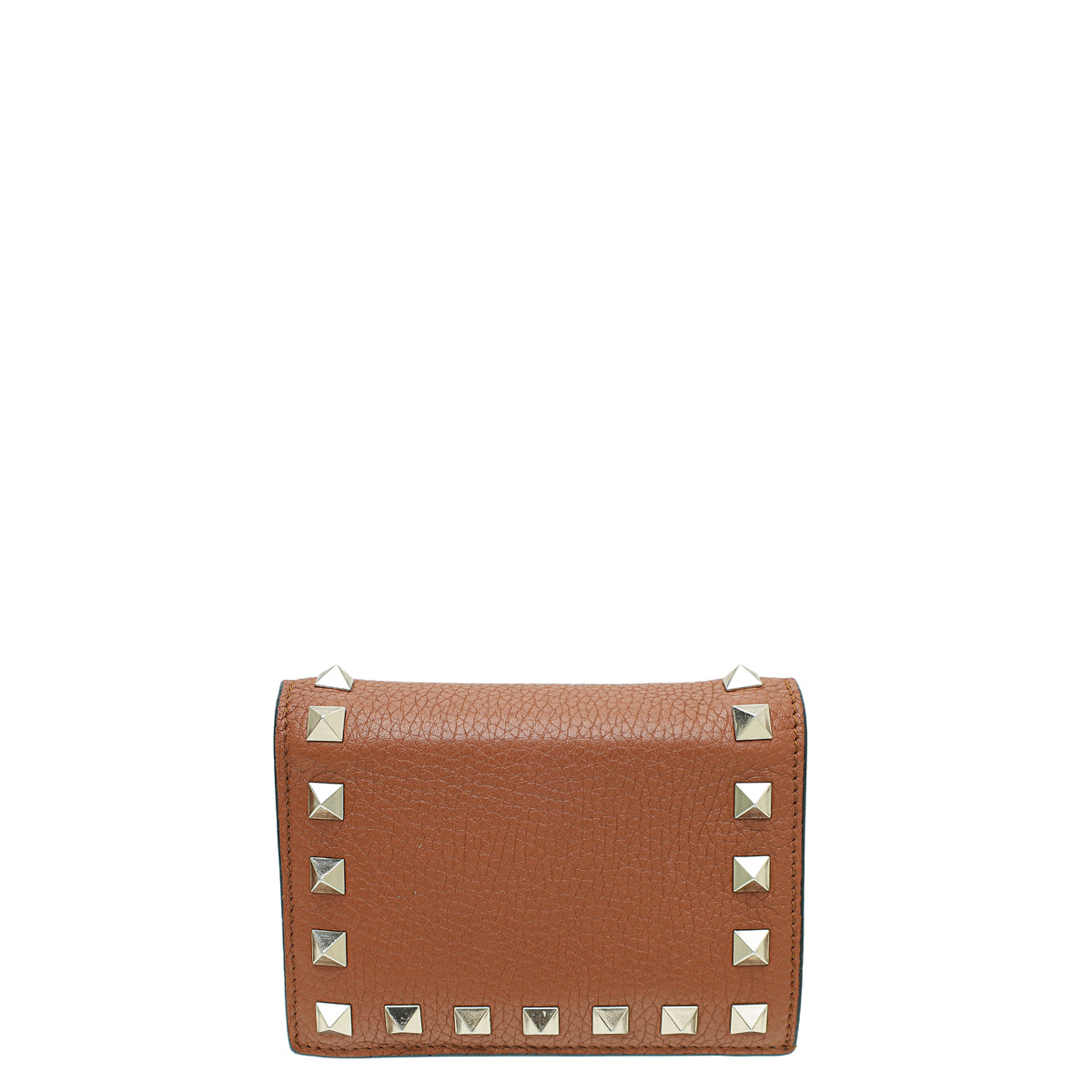 Valentino Brown Rockstud Small Wallet
