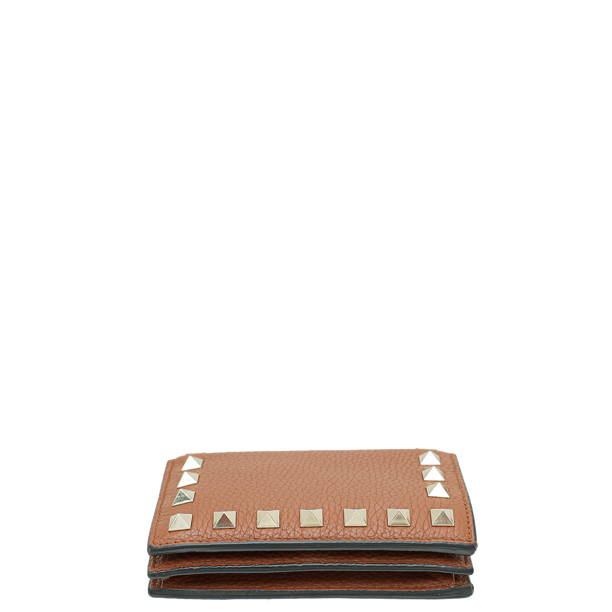 Valentino Brown Rockstud Small Wallet