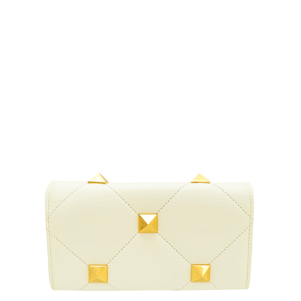 Valentino Neutral Roman Studs Chain Wallet