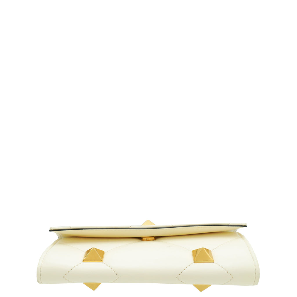 Valentino Neutral Roman Studs Chain Wallet