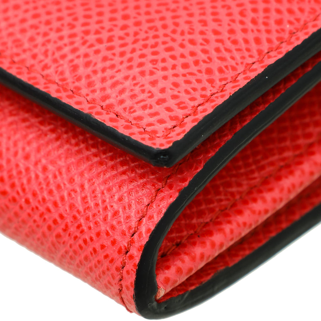 Valentino Red Rockstud Long Continental Wallet
