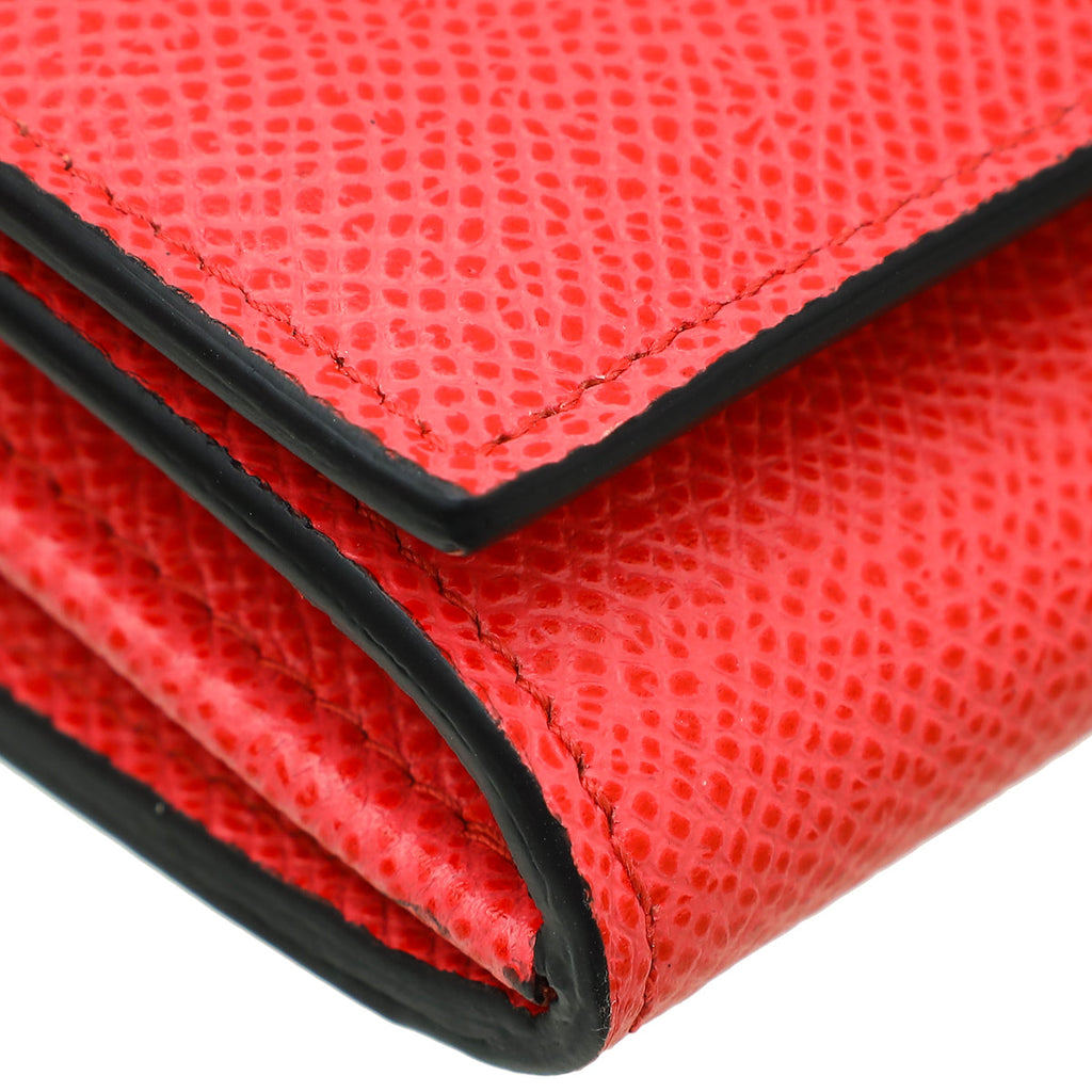Valentino Red Rockstud Long Continental Wallet