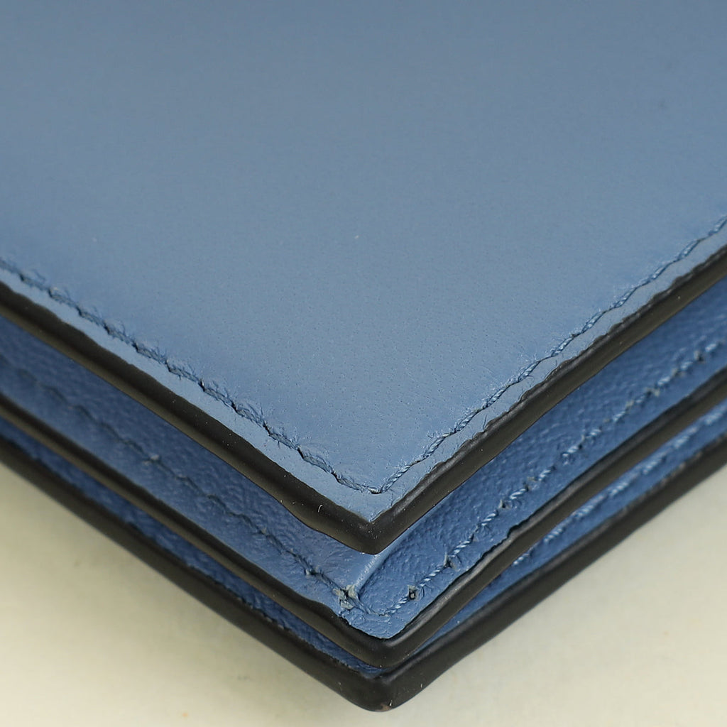 Valentino Blue VLogo Card Wallet