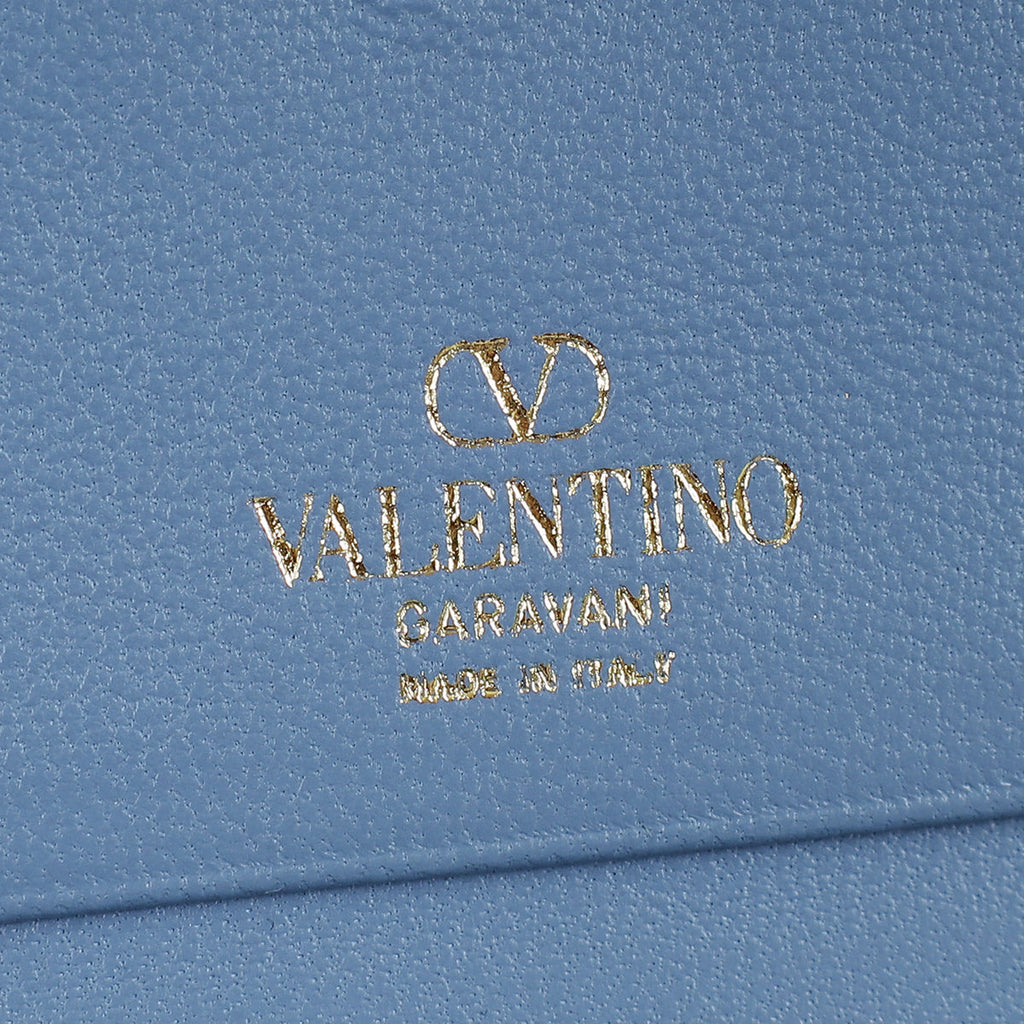 Valentino Blue VLogo Card Wallet