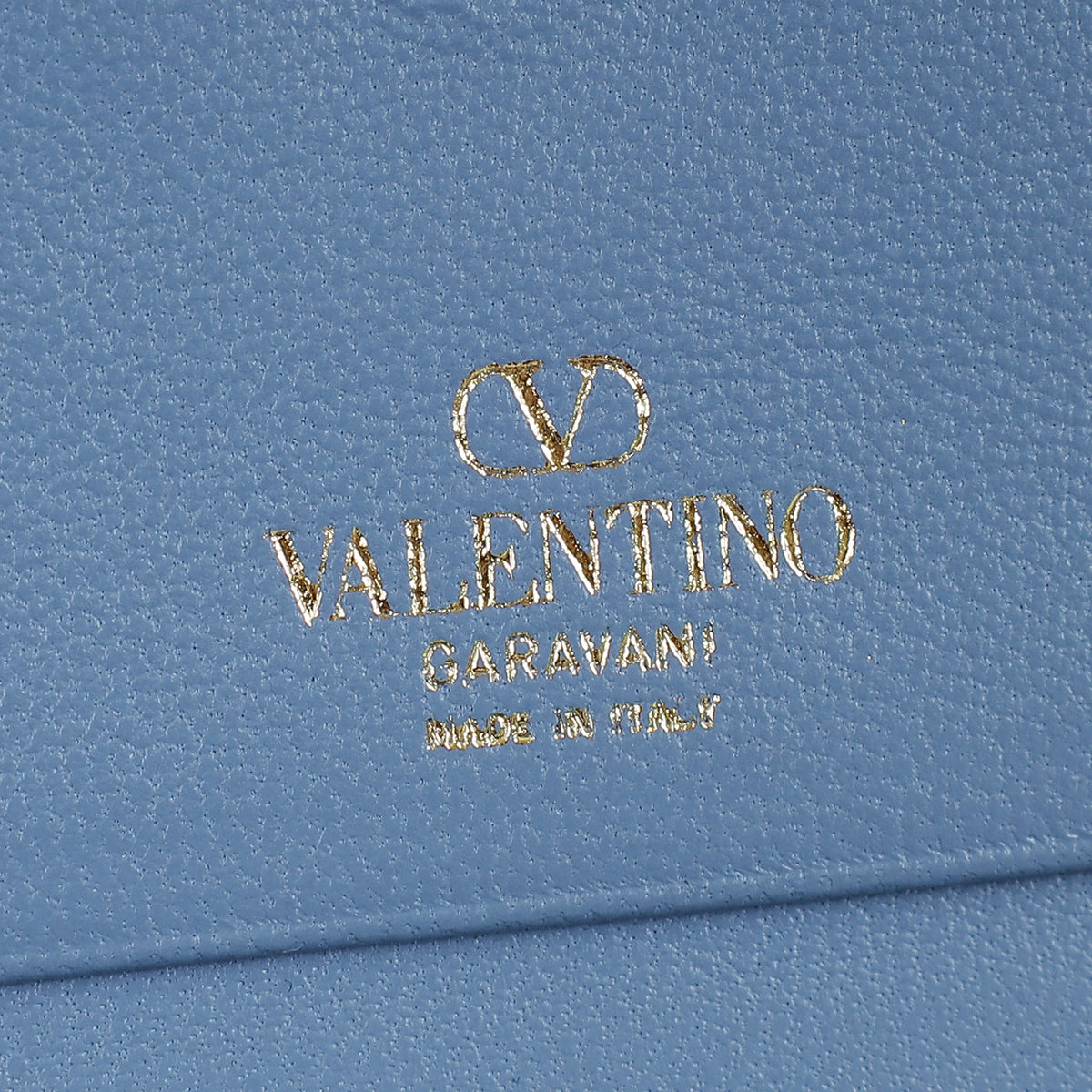 Valentino Blue VLogo Card Wallet