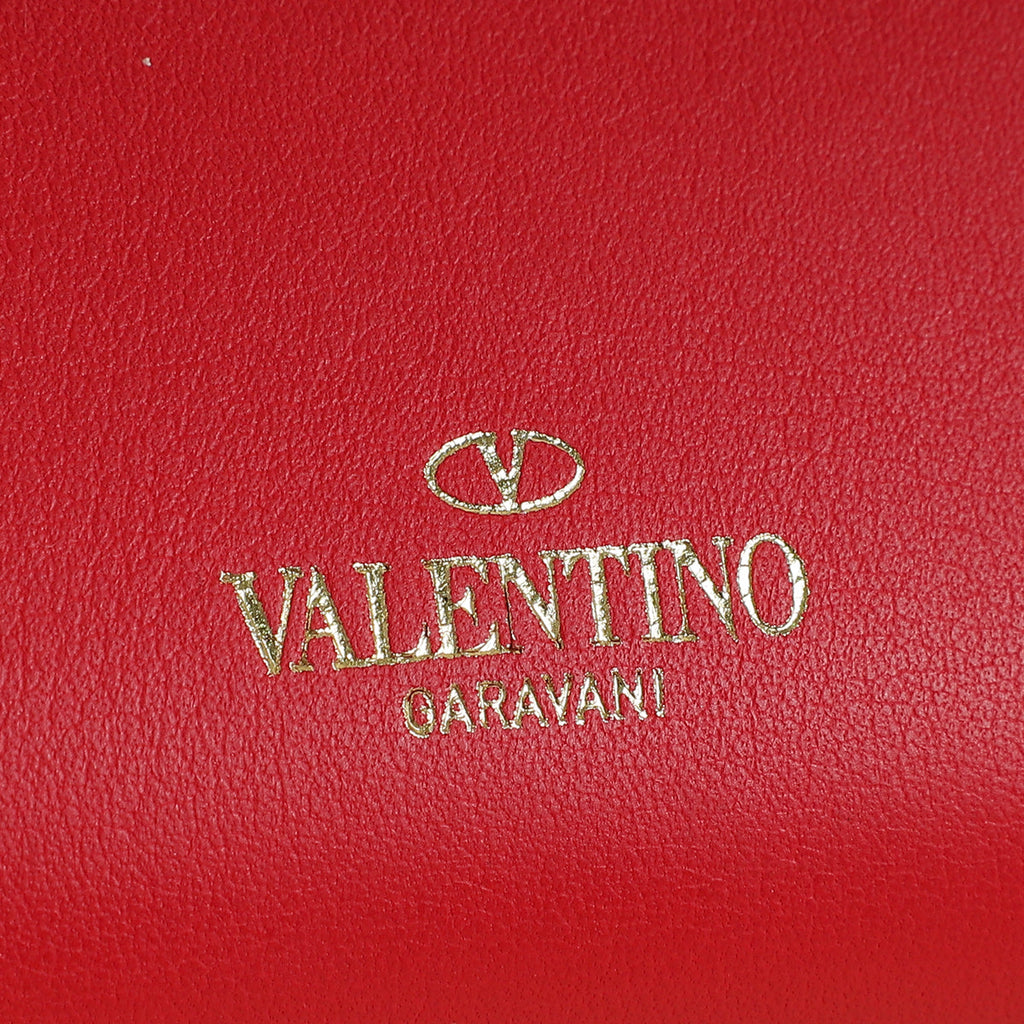 Valentino Red Rockstud Medium Wallet