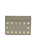 Valentino Gray Rockstud Card Holder