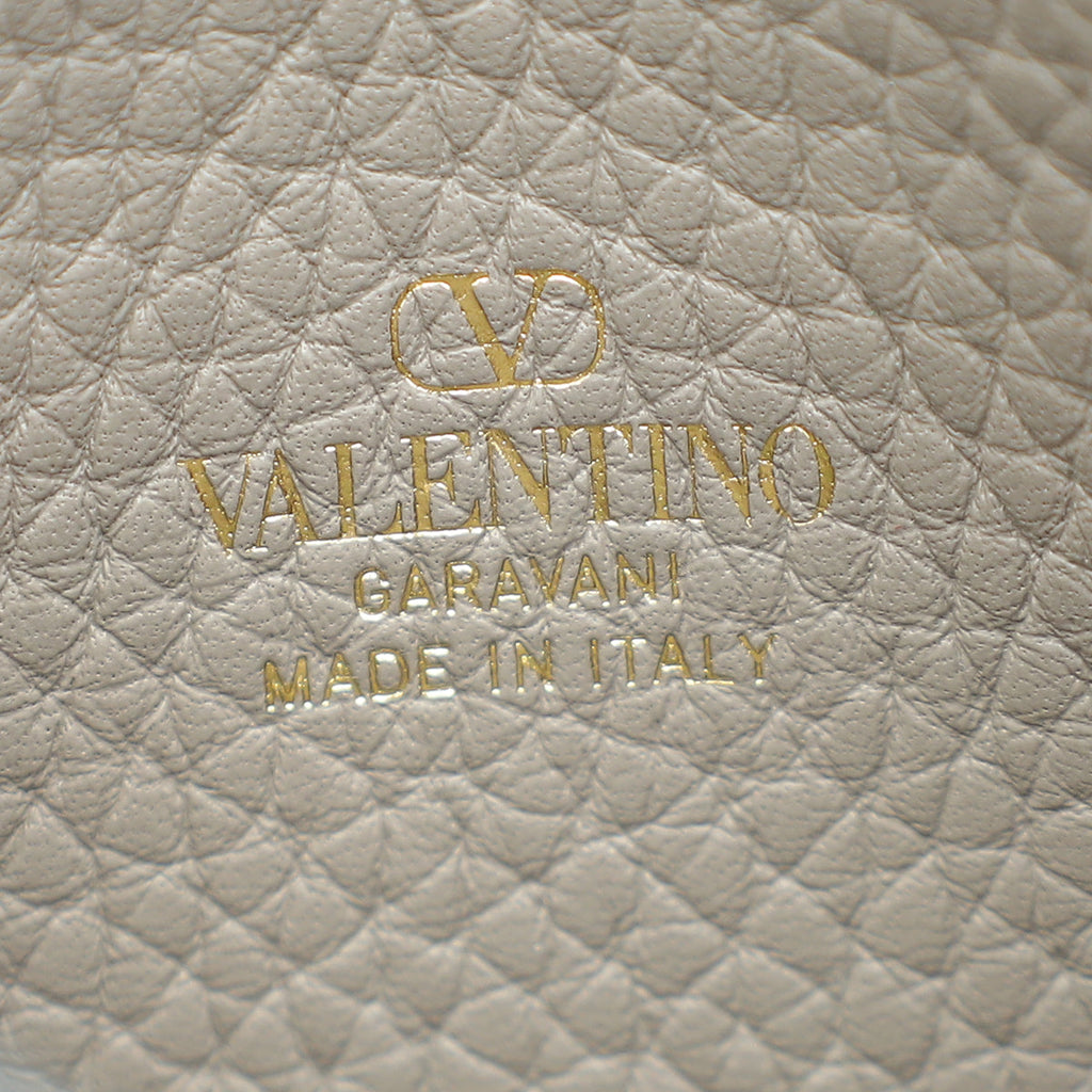 Valentino Gray Rockstud Card Holder