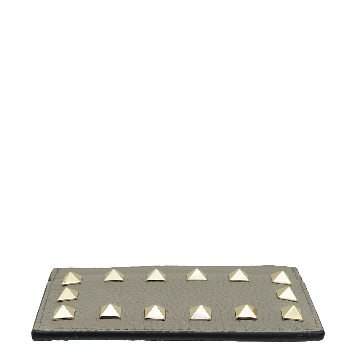 Valentino Gray Rockstud Card Holder
