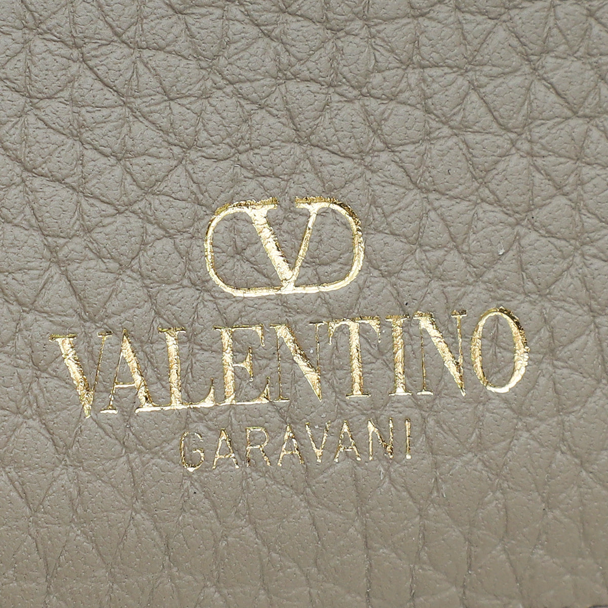 Valentino Gray Rockstud Card Holder