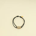 Valentino Navy Blue Vlogo Crystal Cord Bracelet