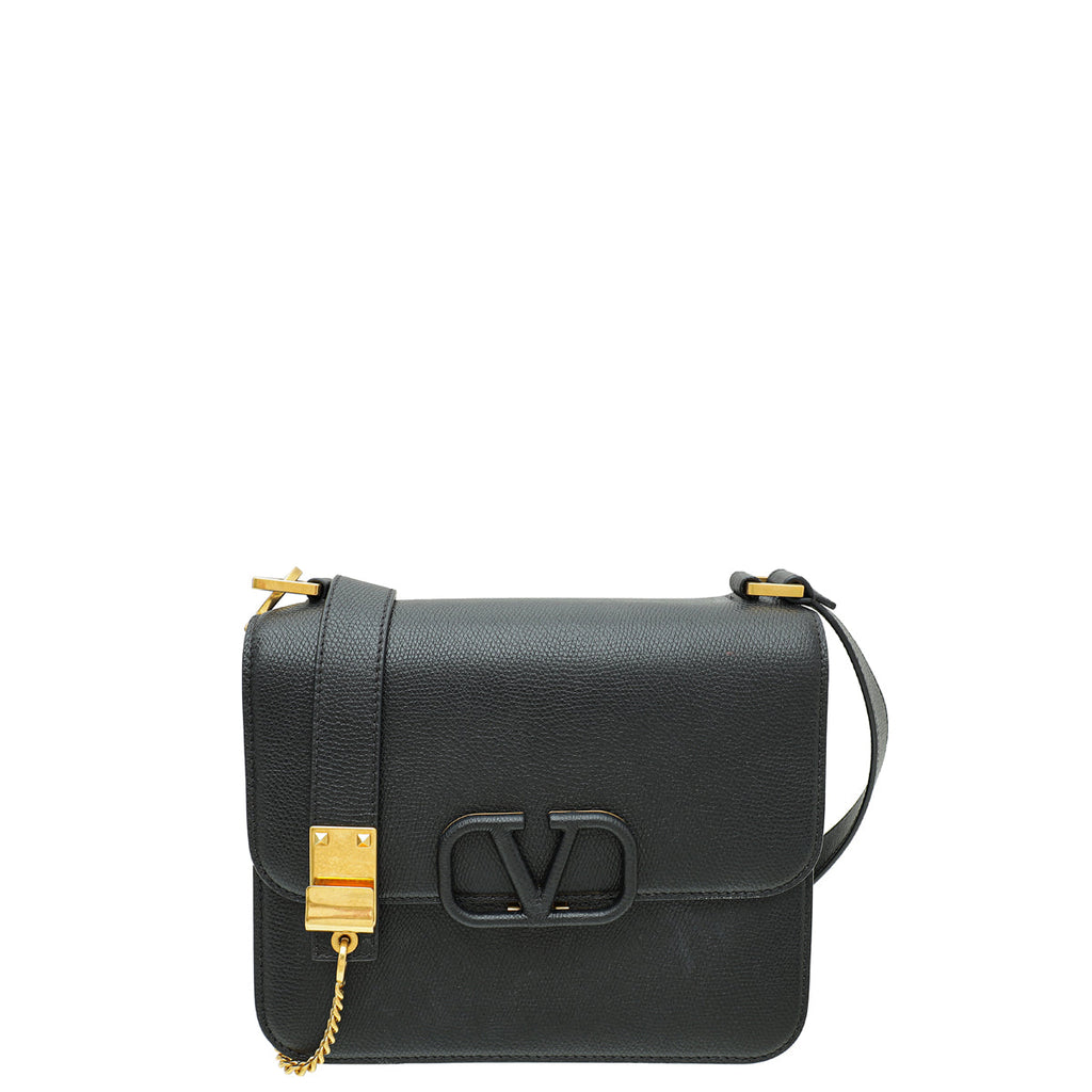 Valentino Black VSling Flap Bag