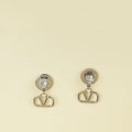 Valentino Silver Vlogo Drop Earrings