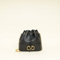 Valentino Black Vlogo Signature Mini Bucket Bag