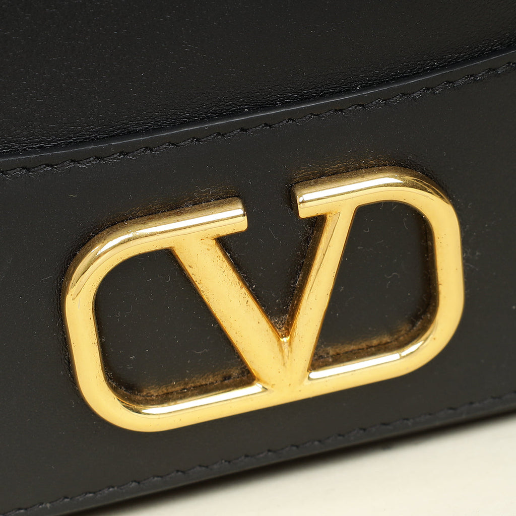 Valentino Black Vlogo Signature Mini Bucket Bag