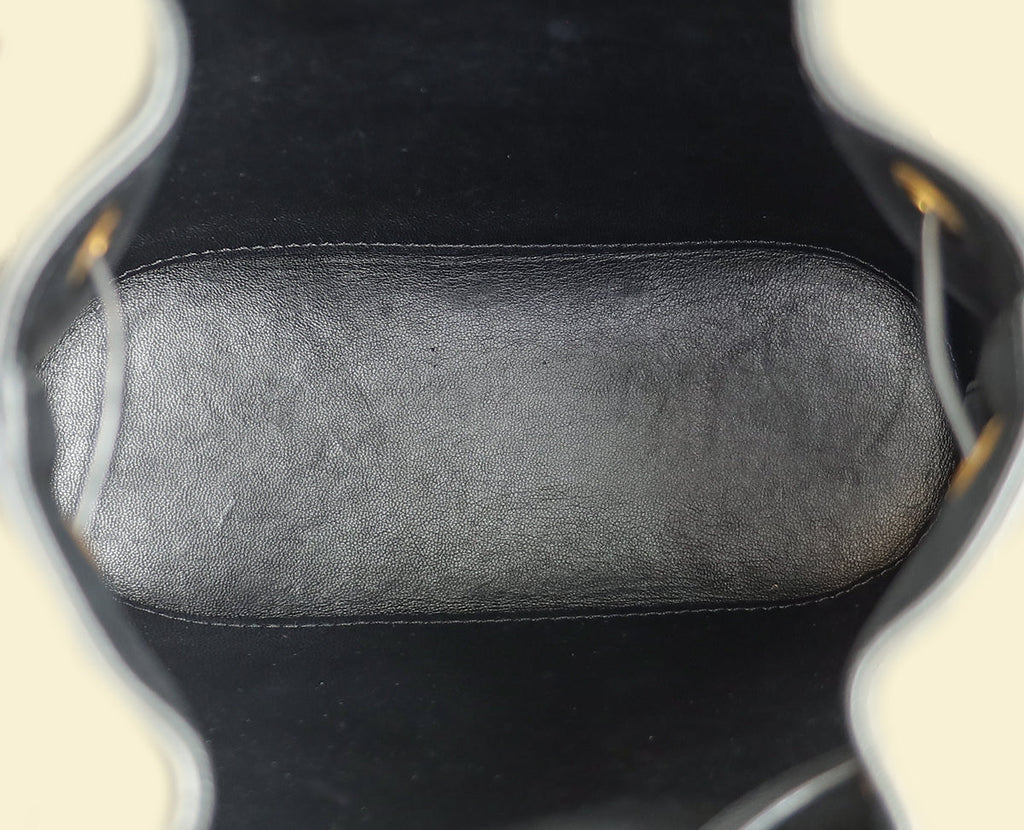 Valentino Black Vlogo Signature Mini Bucket Bag
