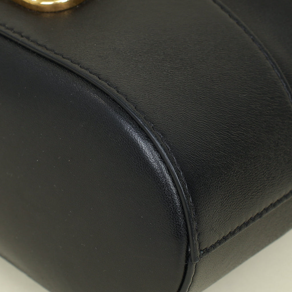 Valentino Black Vlogo Signature Mini Bucket Bag