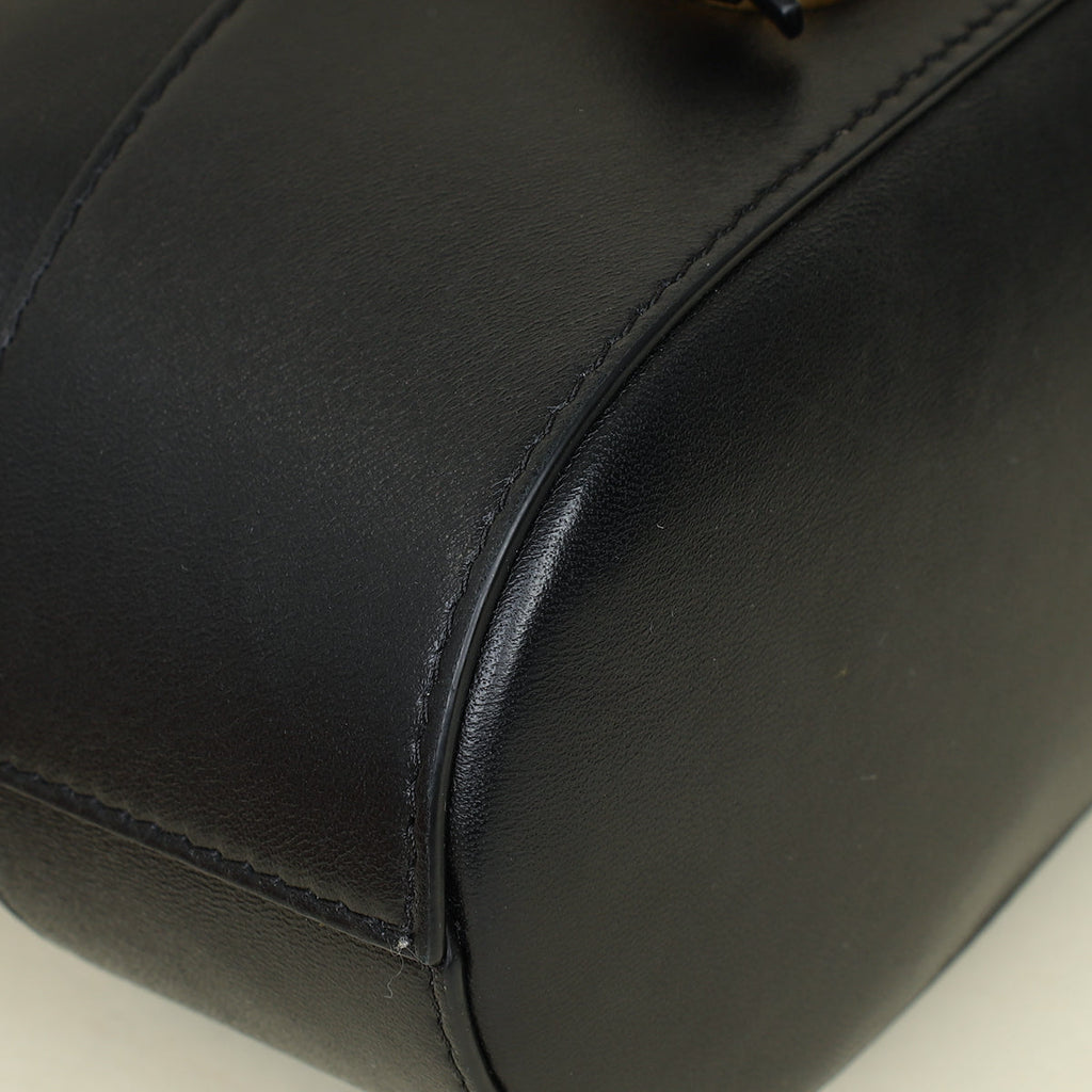 Valentino Black Vlogo Signature Mini Bucket Bag